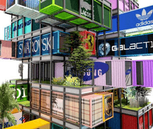 Branded shipping containers