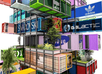 Branded shipping containers