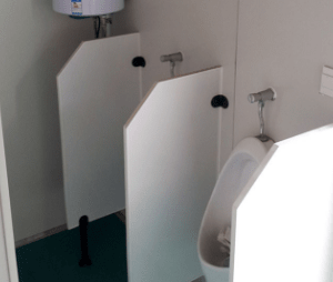 Shipping container plumbing toilets