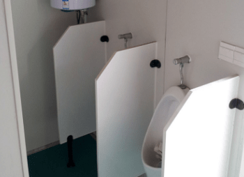 Shipping container plumbing toilets