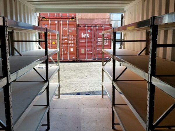 Standard Grade MDF Shipping Container Shelving