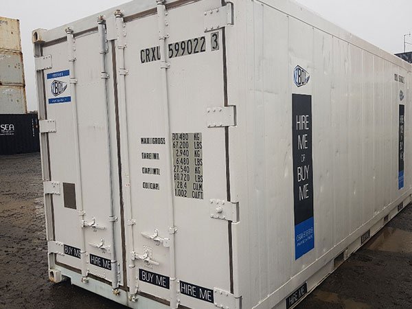 20ft reefer container side and rear