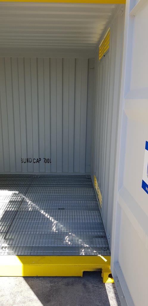 Interior of a 10ft Dangerous Goods Shipping Container