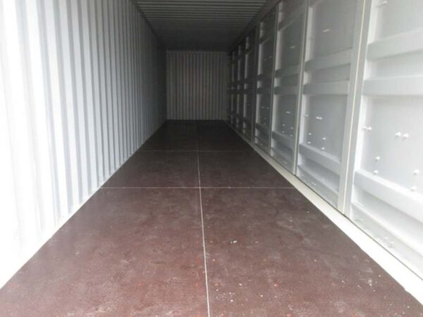 40ft high cube open side shipping container interior