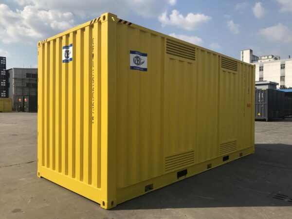 20ft high cube dangerous goods shipping container rear view