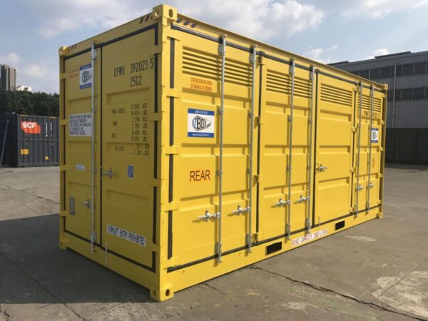20ft high cube dangerous goods shipping container 45 degree angle