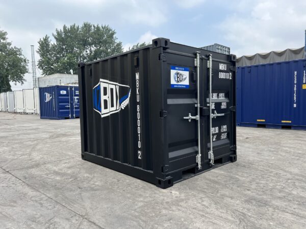 Black Rear End Shipping Container