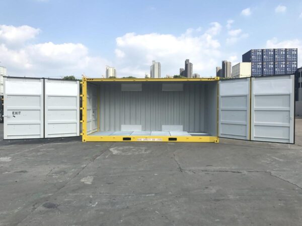 20ft high cube dangerous goods shipping container side door open