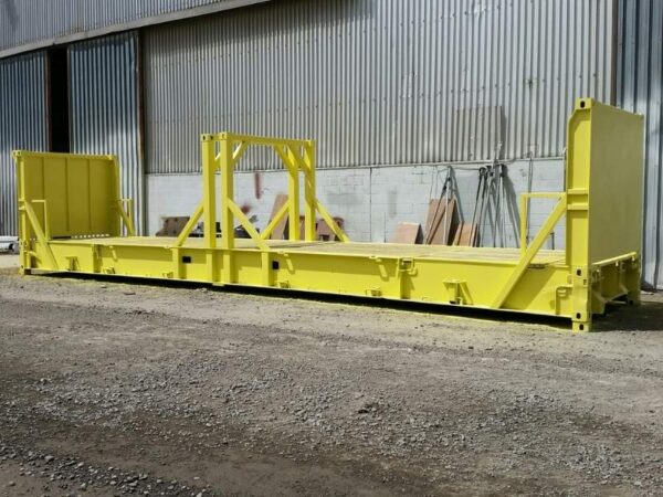 40ft flat rack container with stands up