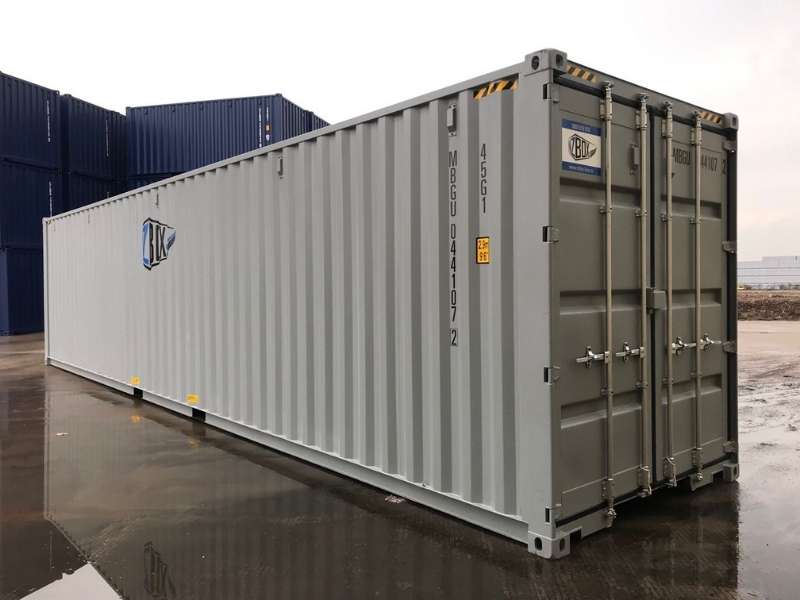 40ft high cube container from an angle