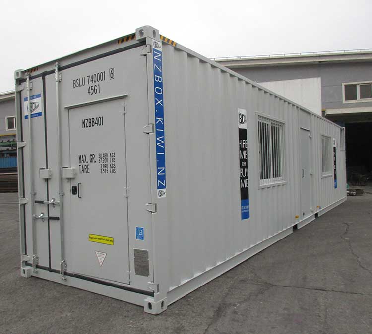 40ft high cube shipping container side and front