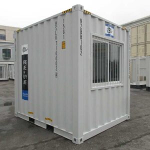 10ft high cube shipping container office side window