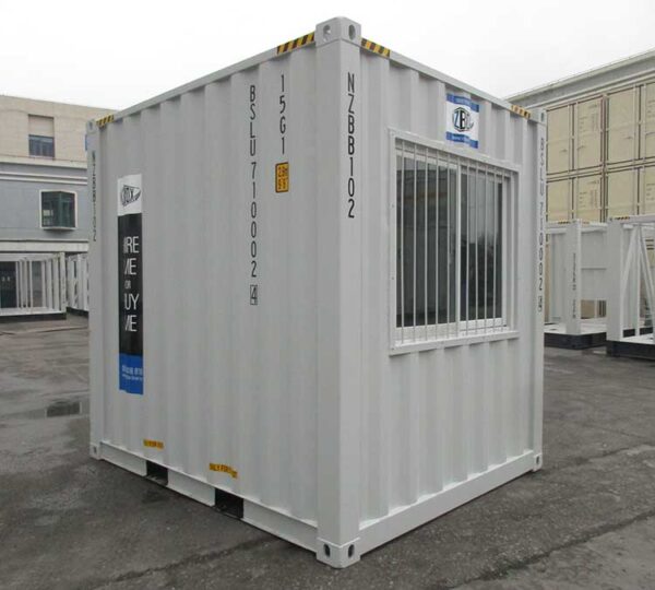 10ft high cube shipping container office side window