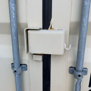 Shipping container lockbox grey