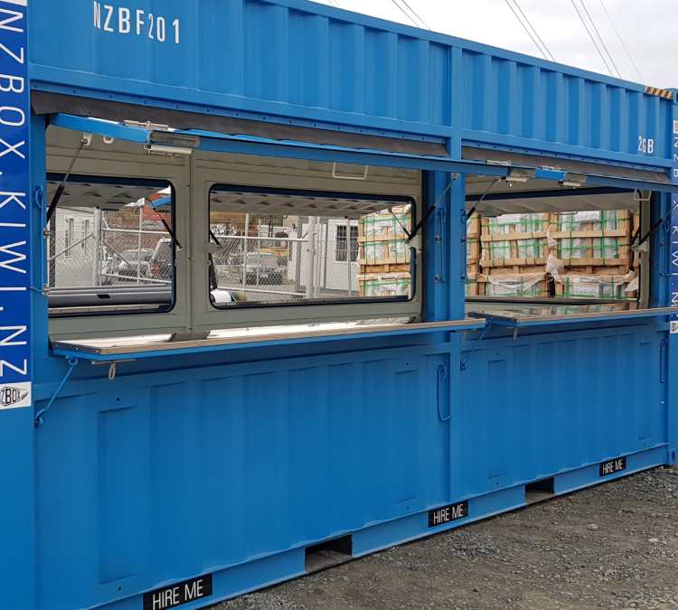 Outside of 20ft hospitality container
