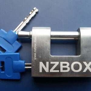 NZBOX shipping container padlock close up