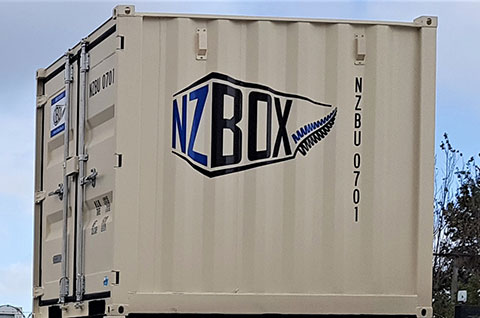 7 ft beige shipping container