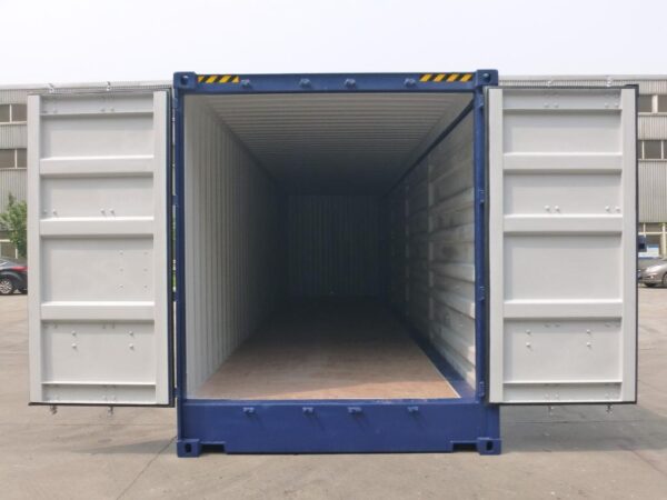 Image of a 40ft shipping container with rear doors open
