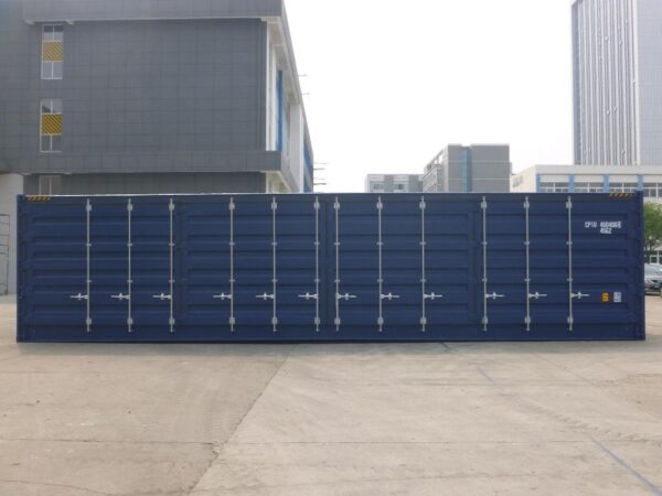 Image of a 40ft High Cube Shipping container from the side