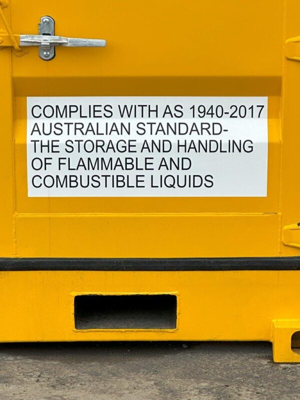 8ft dangerous goods shipping container compliance sticker