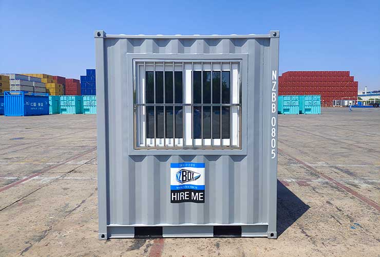 8ft Office Shipping Container Grey Window