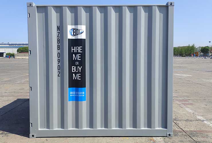 9ft Office Shipping Container Side Grey