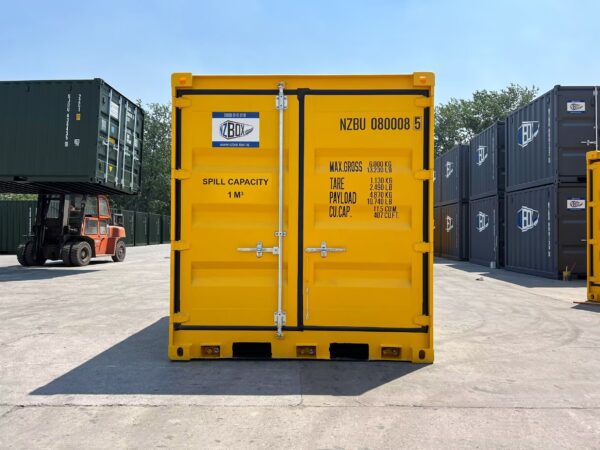 9ft Dangerous Goods Shipping Container Yellow Doors