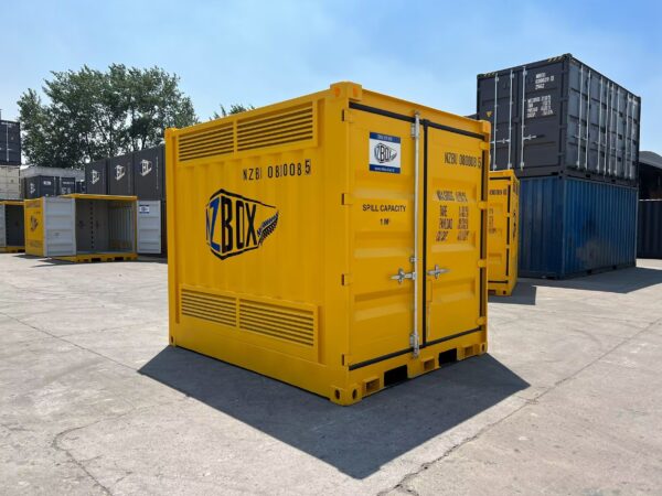 9ft Dangerous Goods Shipping Container Front and Side