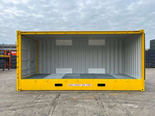20ft High Cube Open Side Dangerous Goods Container with Bund Capacity of 5000L
