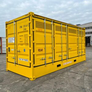 20ft High Cube Open Side Dangerous Goods Container with Bund Capacity of 5000L Back and Side